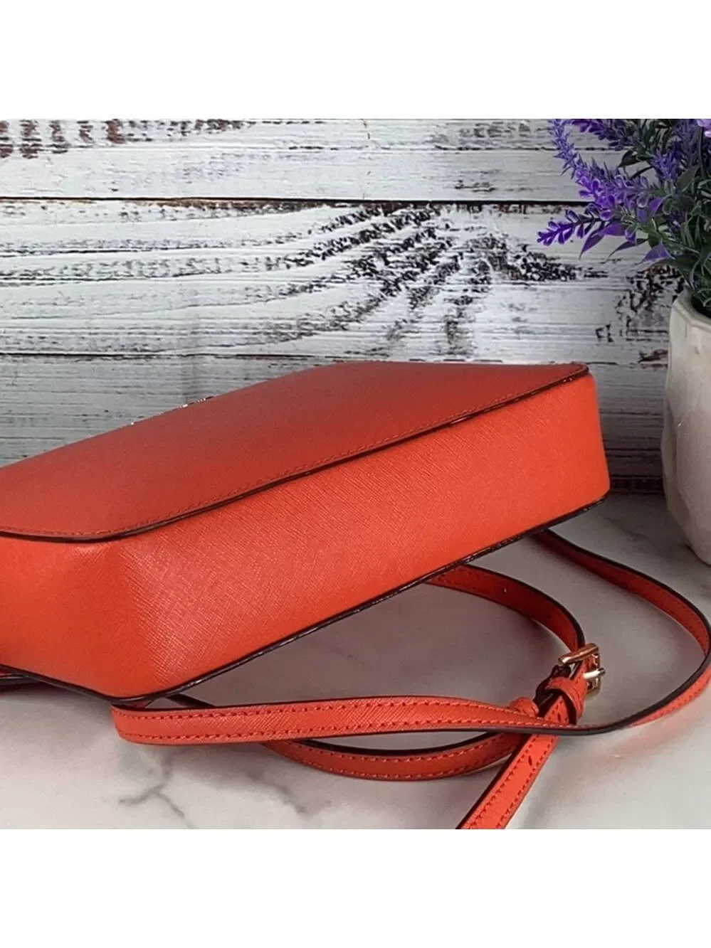 Michael Kors crossbody bag red orange summer small purse GUC‎